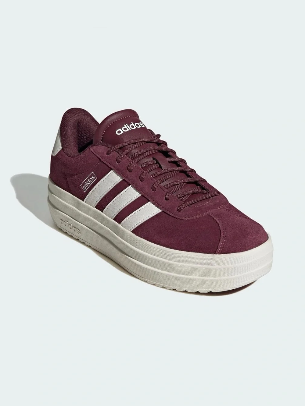 Adidas Women's VL Court Bold, Maroon/White/Off-White, 6 Medium